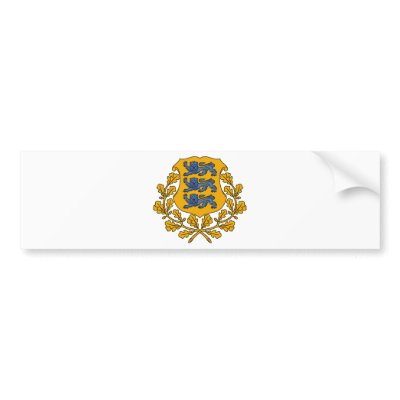 Estonia Coat of arms EE Bumper Stickers by tflags