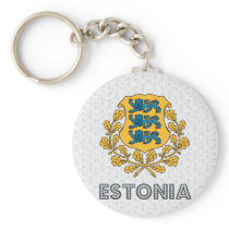 Estonia Coat of Arms Keychains