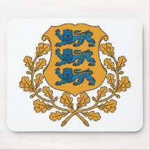 Estonia coat of arms mouse pad