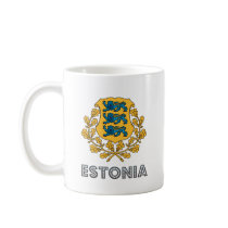 Estonia Coat of Arms Mugs