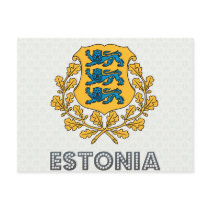 Estonia Coat of Arms Post Card