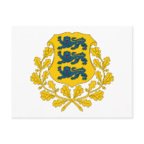 Estonia Coat of Arms Postcard