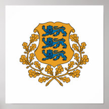 Estonia Coat of Arms Print