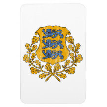 Estonia Coat Of Arms Rectangle Magnet