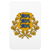 Estonia Coat Of Arms Rectangular Magnet