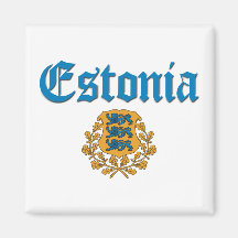 Estonia Coat of Arms Refrigerator Magnet