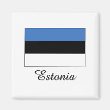Estonia Flag Design Fridge Magnet