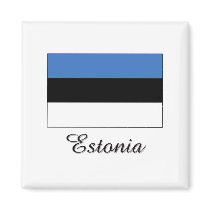 Estonia Flag Design Fridge Magnet
