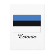 Estonia Flag Design Post Cards