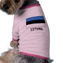 Estonia Flag Dog T Shirt