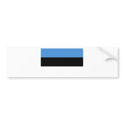Estonia Flag EE Bumper Sticker by tflags