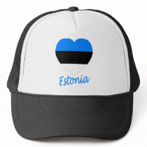 Estonia Flag Heart Hat