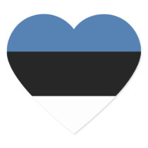 Estonia Flag Heart Sticker