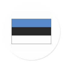 Estonia FLAG International Round Stickers