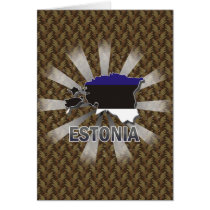 Estonia Flag Map 2.0 Greeting Cards