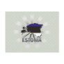 Estonia Flag Map 2.0 Postcards