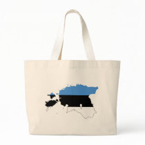 Estonia Flag map EE Tote Bags