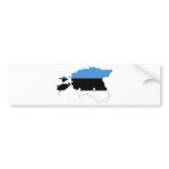 Estonia Flag map EE bumper stickers