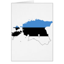 Estonia Flag map EE Cards