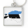 Estonia Flag map EE Key Chain