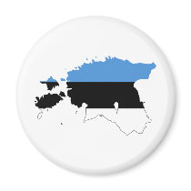Estonia Flag map EE Magnets