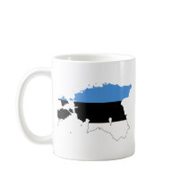 Estonia Flag map EE Coffee Mugs