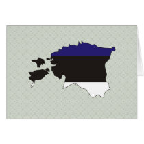 Estonia Flag Map full size Greeting Card