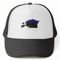 Estonia Flag Map full size Hats