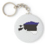 Estonia Flag Map full size Key Chains