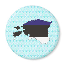 Estonia Flag Map full size Fridge Magnet