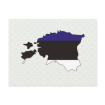 Estonia Flag Map full size Post Card
