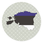 Estonia Flag Map full size Stickers