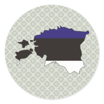 Estonia Flag Map full size Stickers