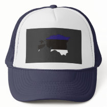 Estonia flag map trucker hat