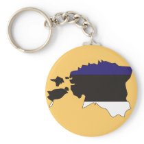 Estonia flag map keychains