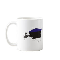 Estonia flag map coffee mug