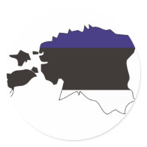 Estonia flag map sticker