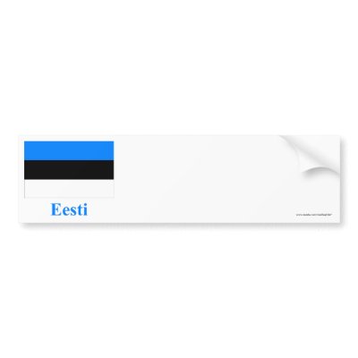 Estonia Flag with Name in Estonian by Vexillophile