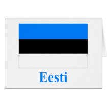 Estonia Flag with Name in Estonian