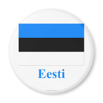 Estonia Flag with Name in Estonian