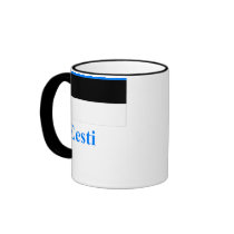 Estonia Flag with Name in Estonian Mugs