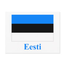 Estonia Flag with Name in Estonian