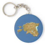 Estonia Map Keychain