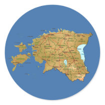 Estonia Map Sticker