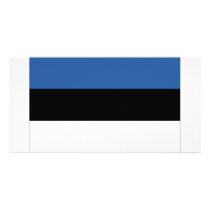Estonia National Flag Customized Photo Card