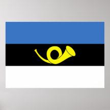 Estonia- Postal, Estonia flag Poster