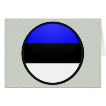Estonia quality Flag Circle Greeting Card
