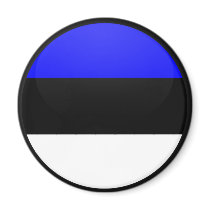 Estonia quality Flag Circle Magnet