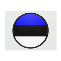 Estonia quality Flag Circle Post Card