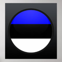 Estonia quality Flag Circle Print